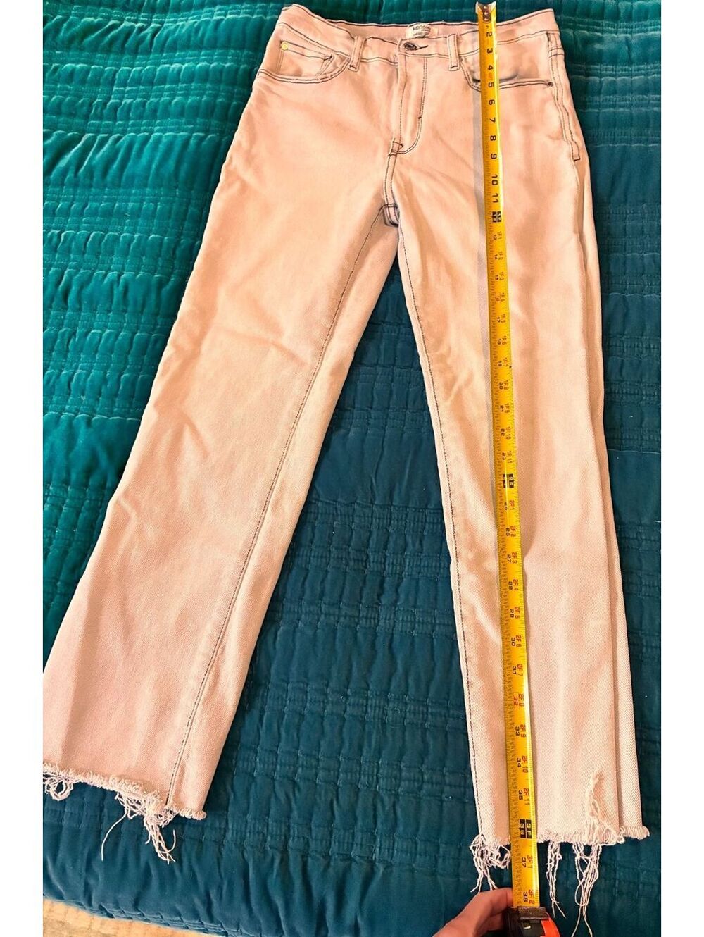 Kensie Beige High-Rise Straight Leg Jeans Size 6/28